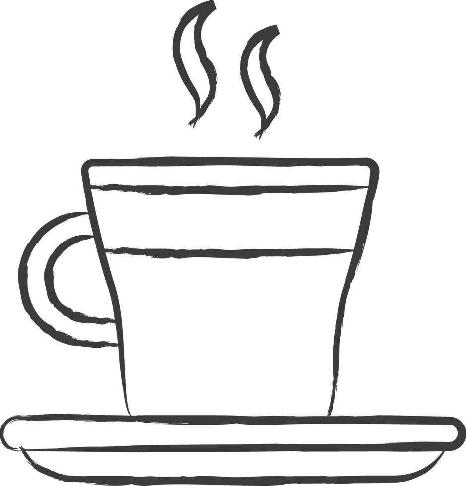 koffie Verkeerd mano dibujado vector ilustración