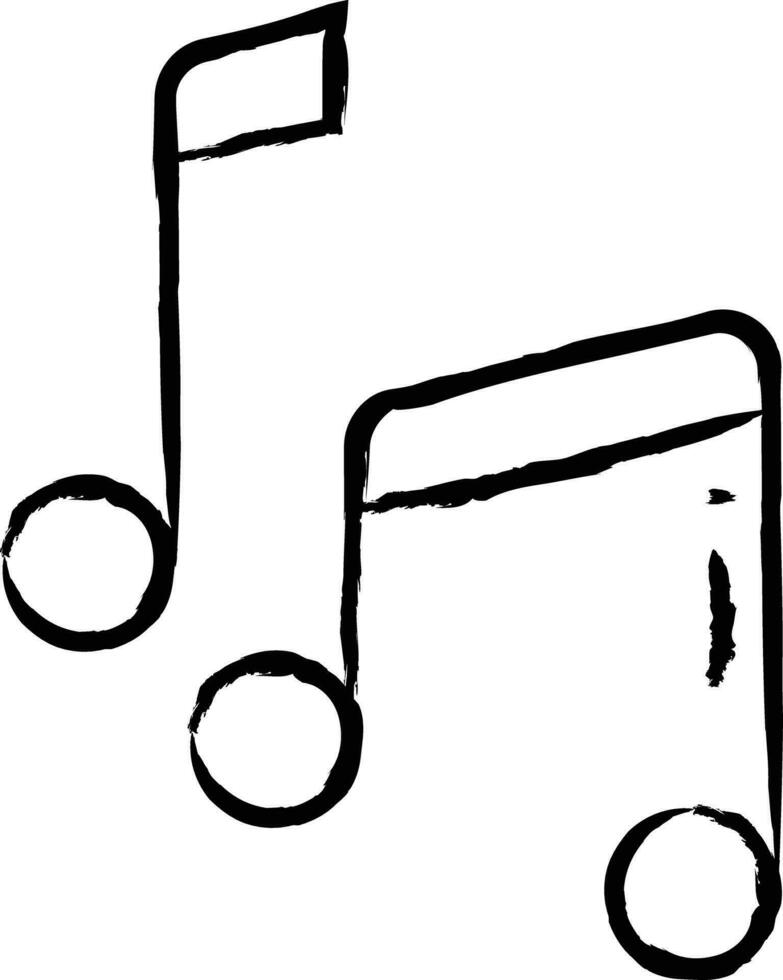 Musical Notes  hand drawn vector illustration