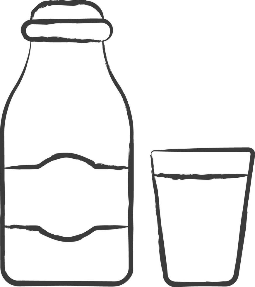 Milk hand drawn vector illustration