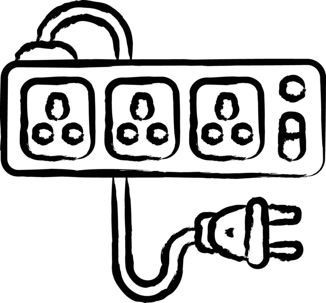 Power Cord hand drawn vector illustration