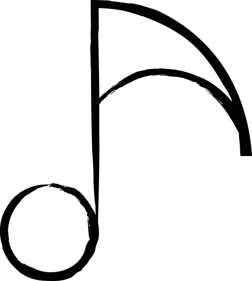 music note  hand drawn vector illustration