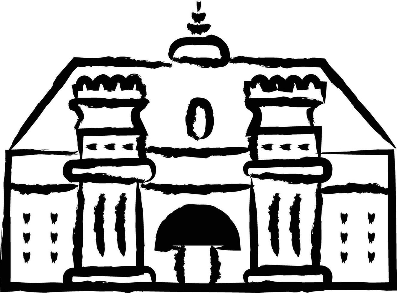 Castle  hand drawn vector illustration