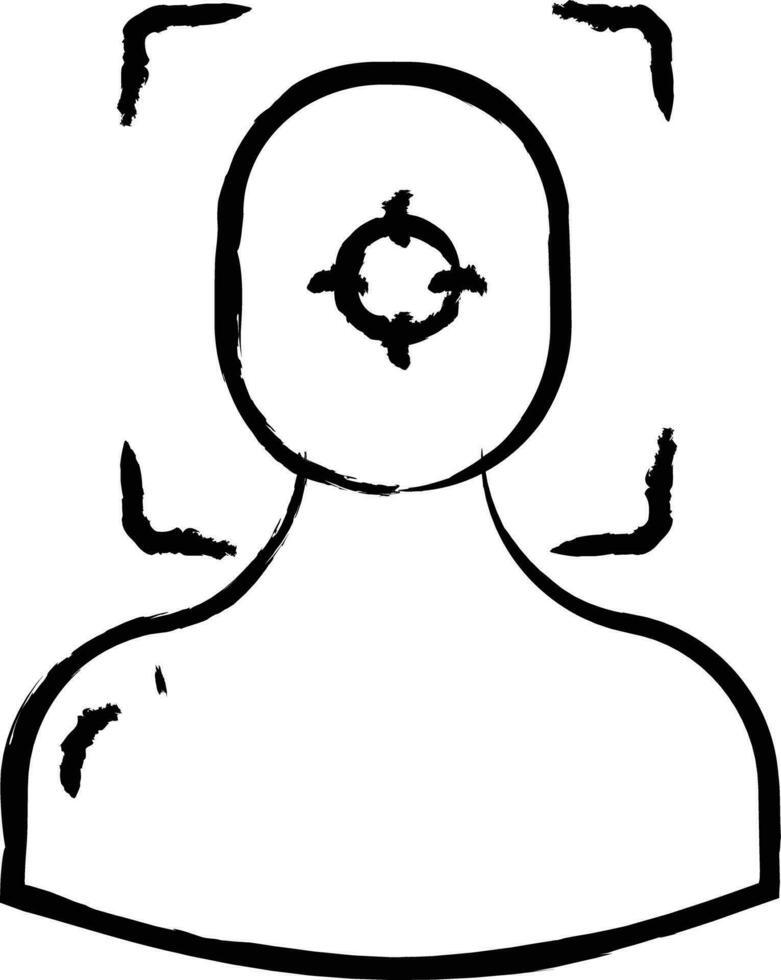 Face hand drawn vector illustration