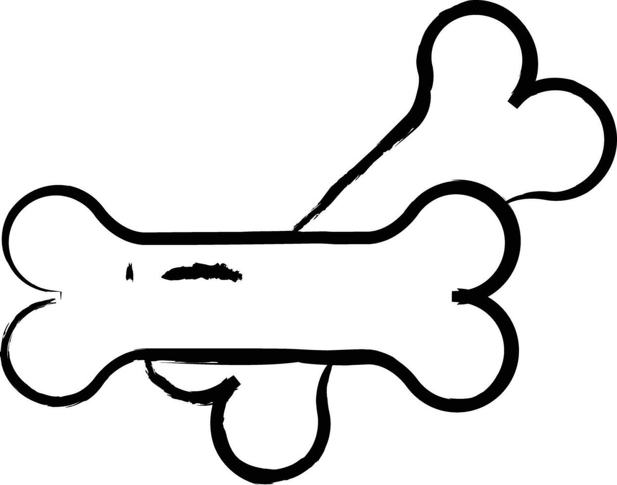 Bone hand drawn vector illustration