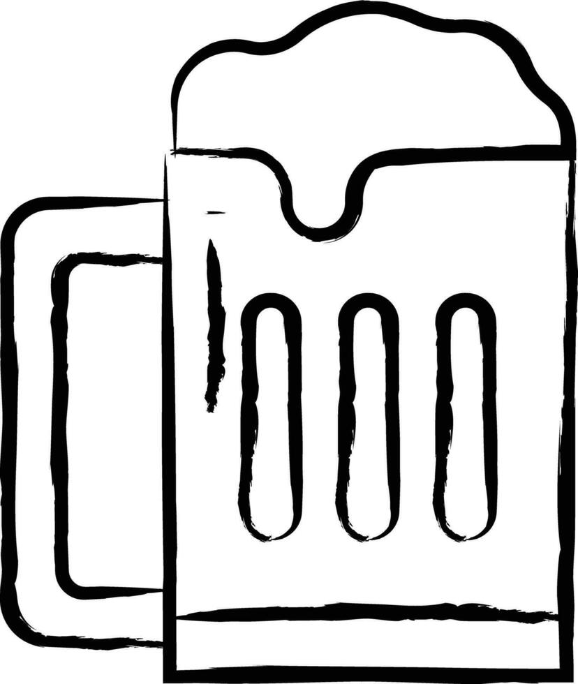 cerveza mano dibujado vector ilustración