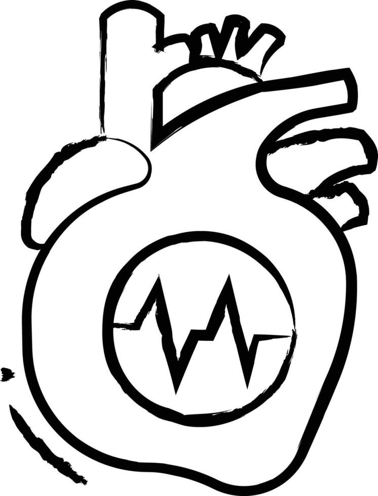 heart disease hand drawn vector illustration