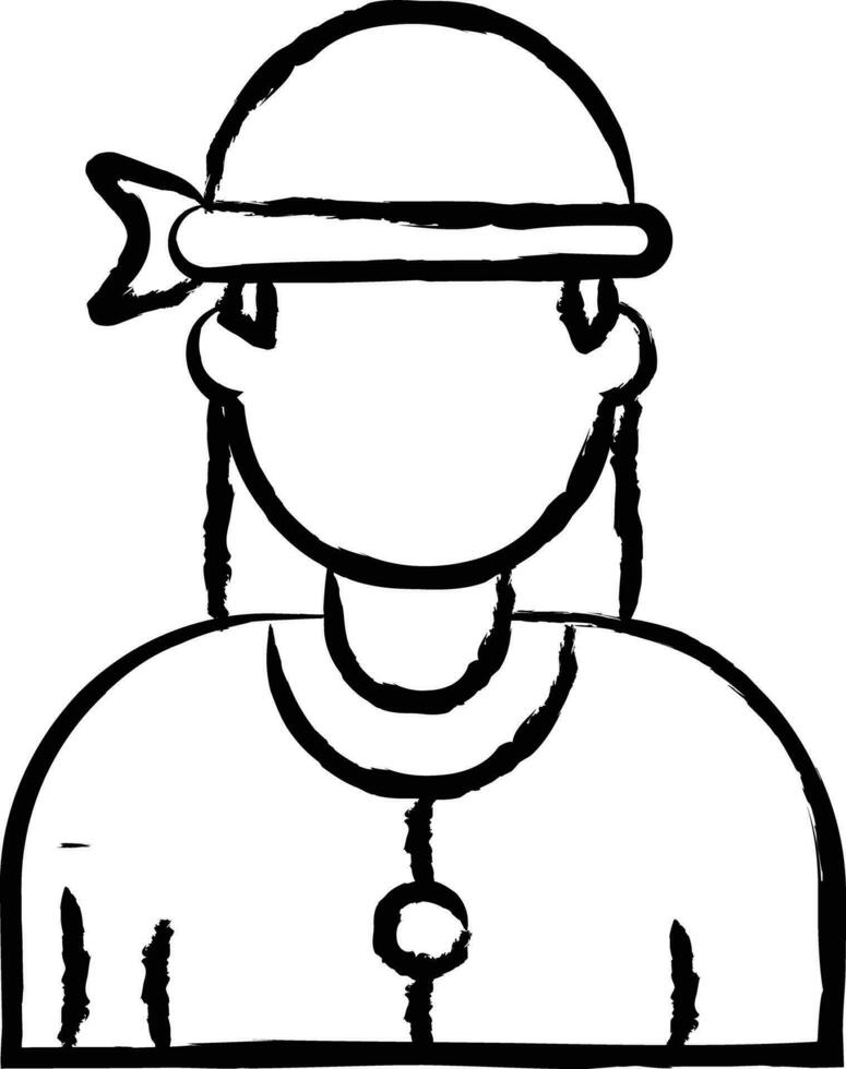 marinero mujer mano dibujado vector ilustración