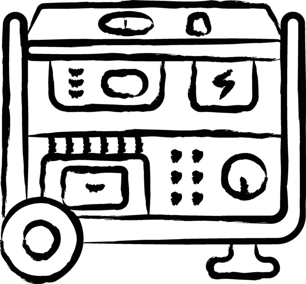 Generator box hand drawn vector illustration