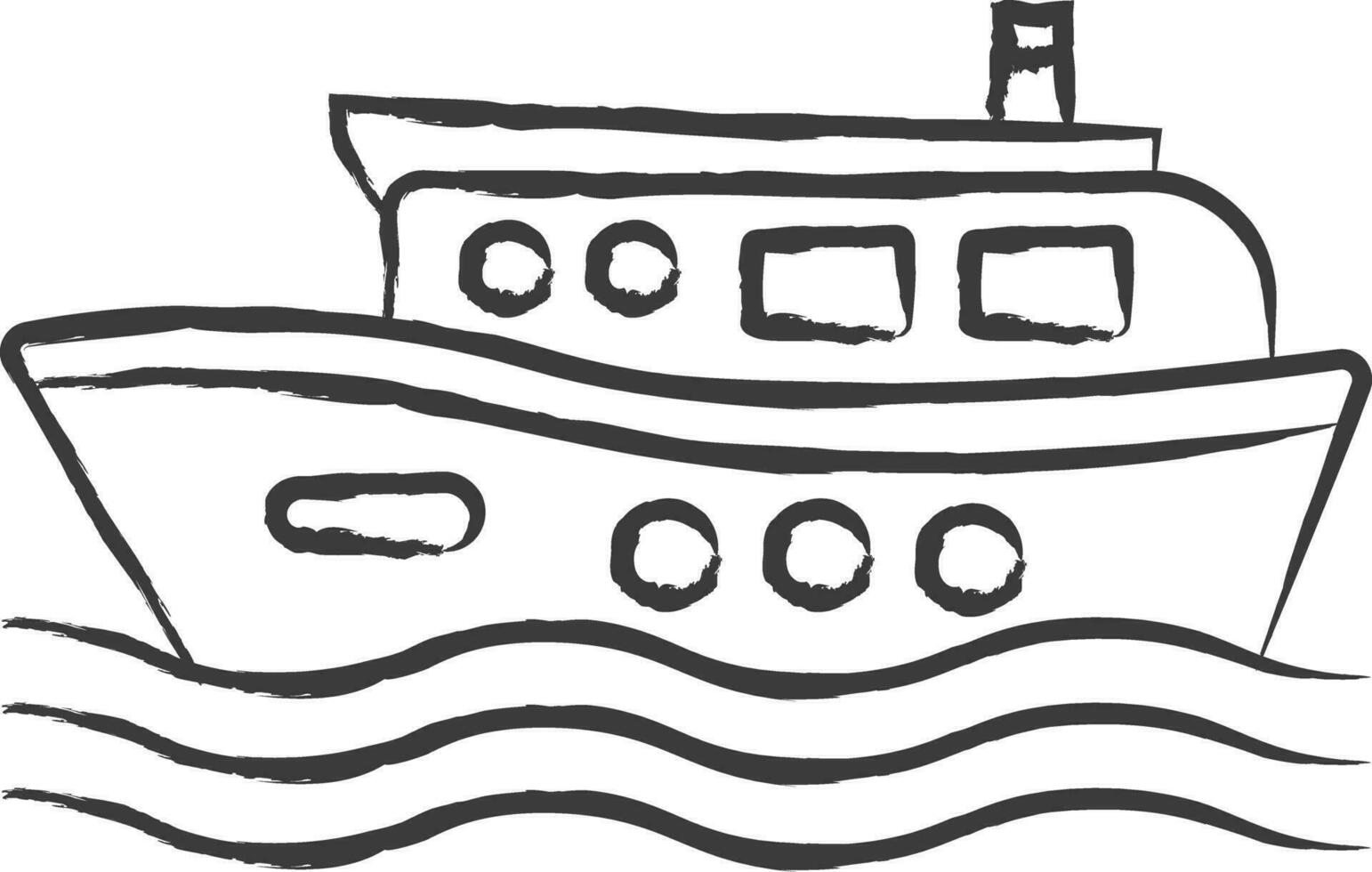 Boat House hand drawn vector illustration