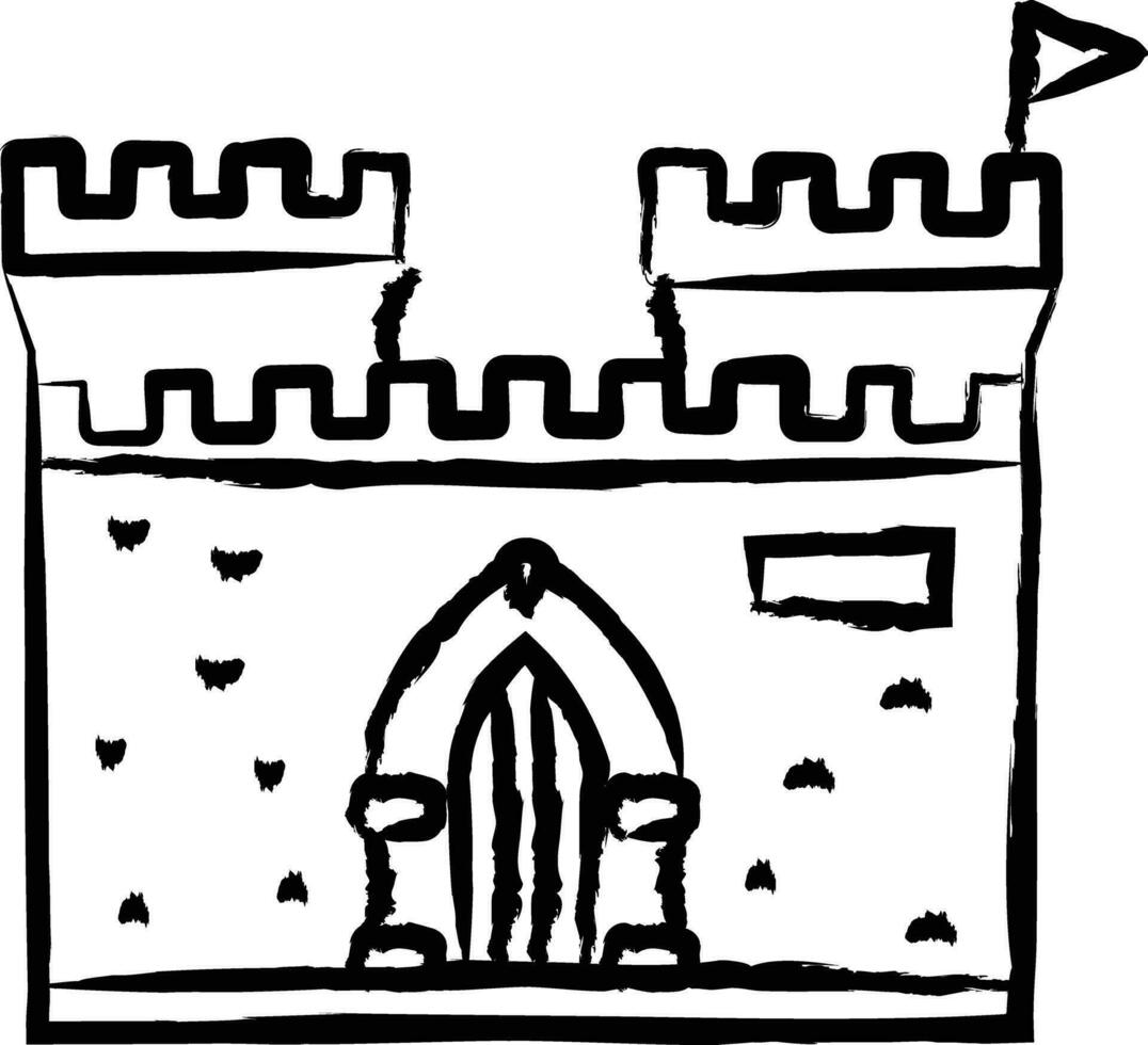 Fort hand drawn vector illustration