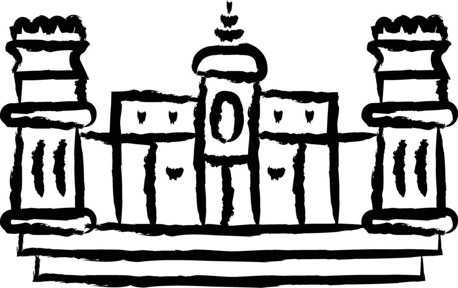 Indian palace hand drawn vector illustration