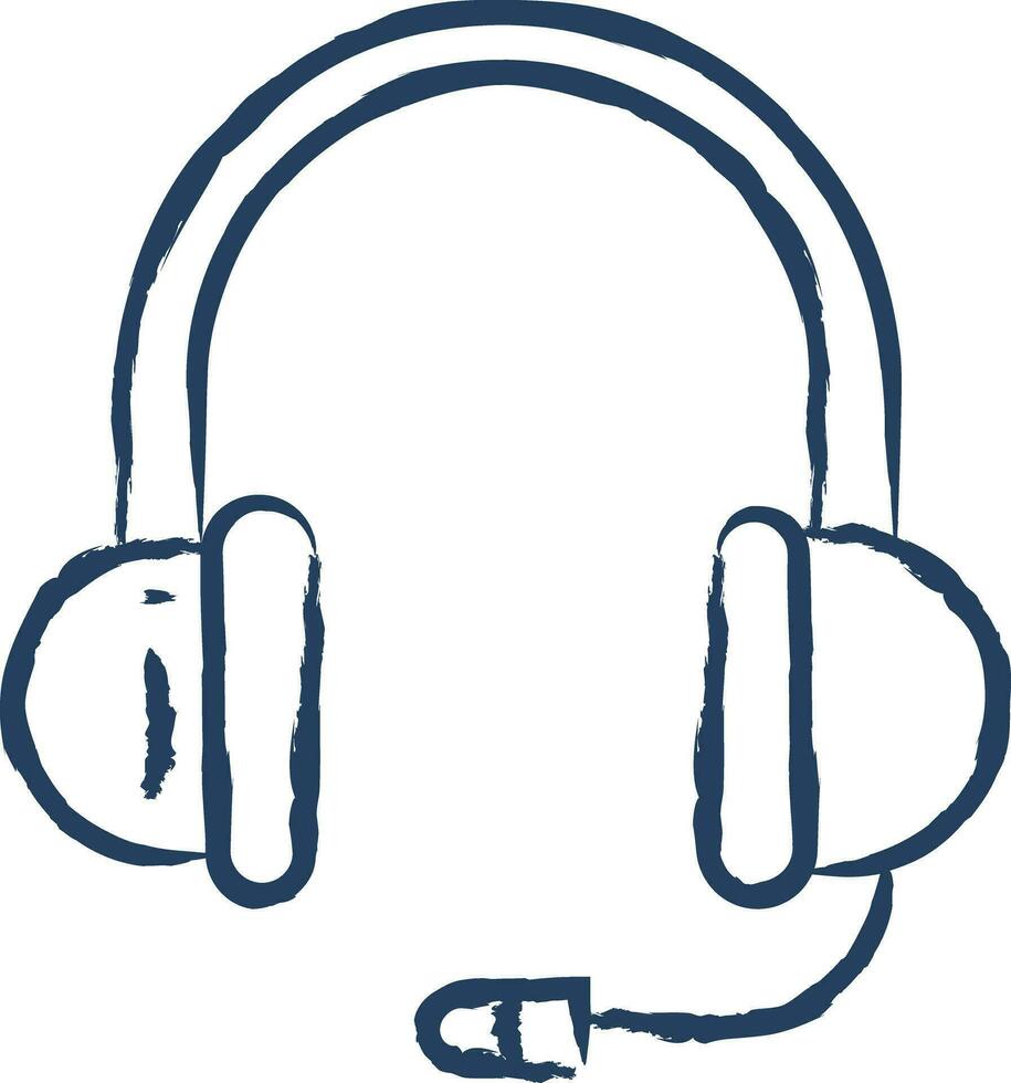 Headphone hand drawn vector illustration