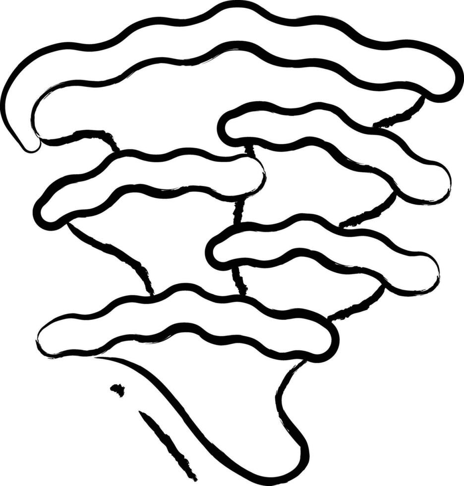 hen of the woods hand drawn vector illustration
