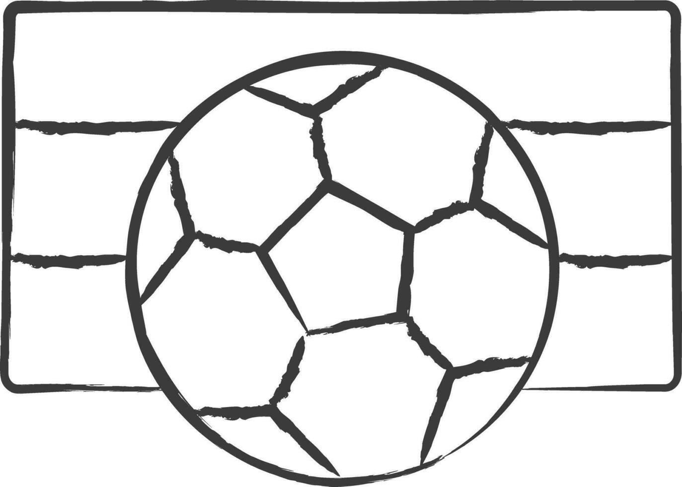 fútbol pelota mano dibujado vector ilustración
