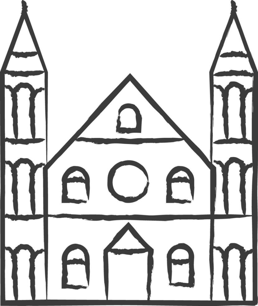 Binnenhof hand drawn vector illustration