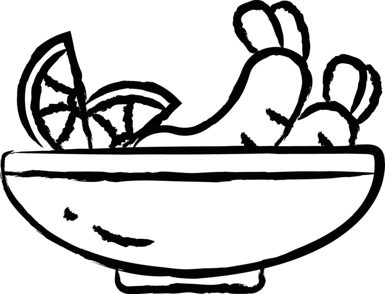 Ceviche hand drawn vector illustration