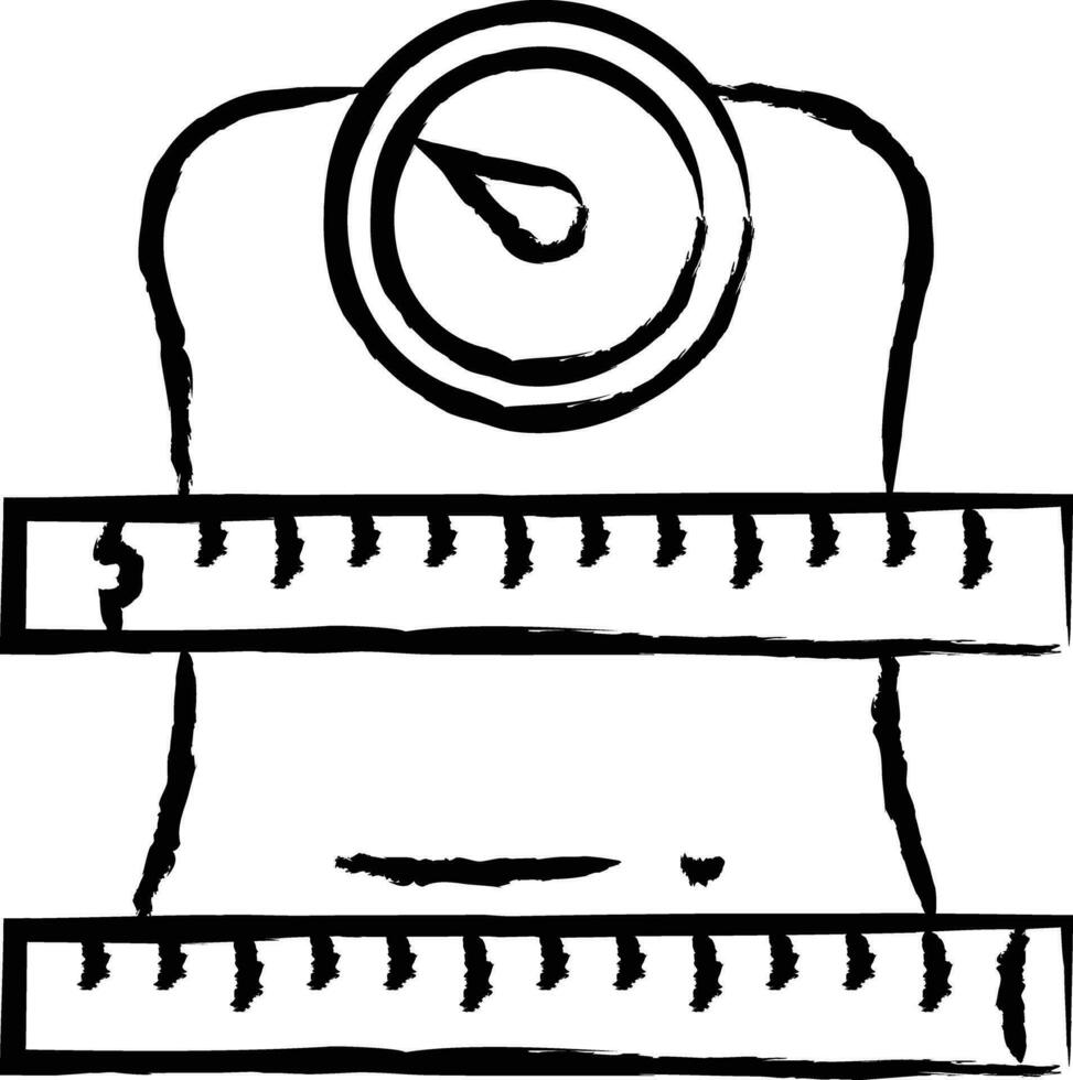 Under weight hand drawn vector illustration