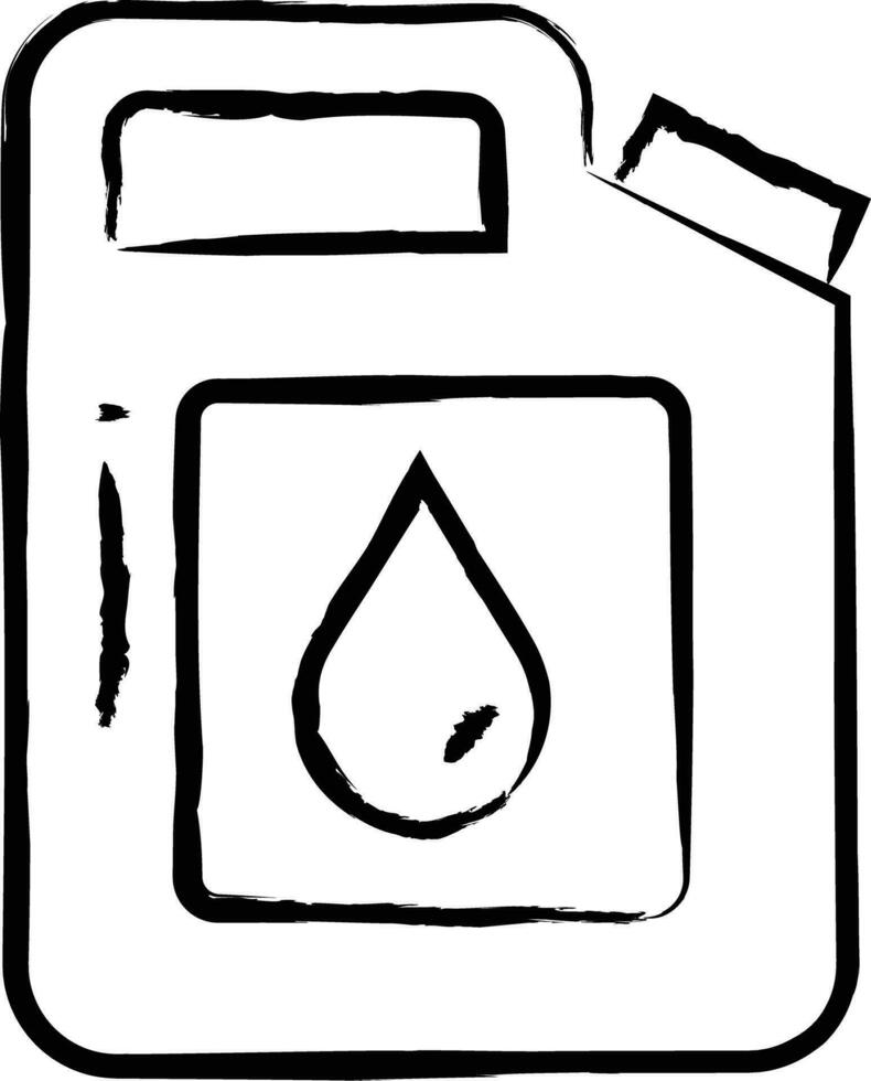 Oil Barrel hand drawn vector illustration