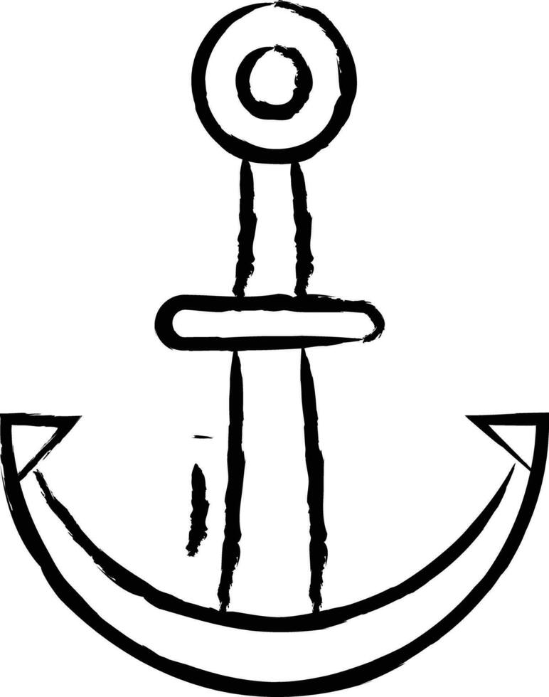 Anchor hand drawn vector illustration