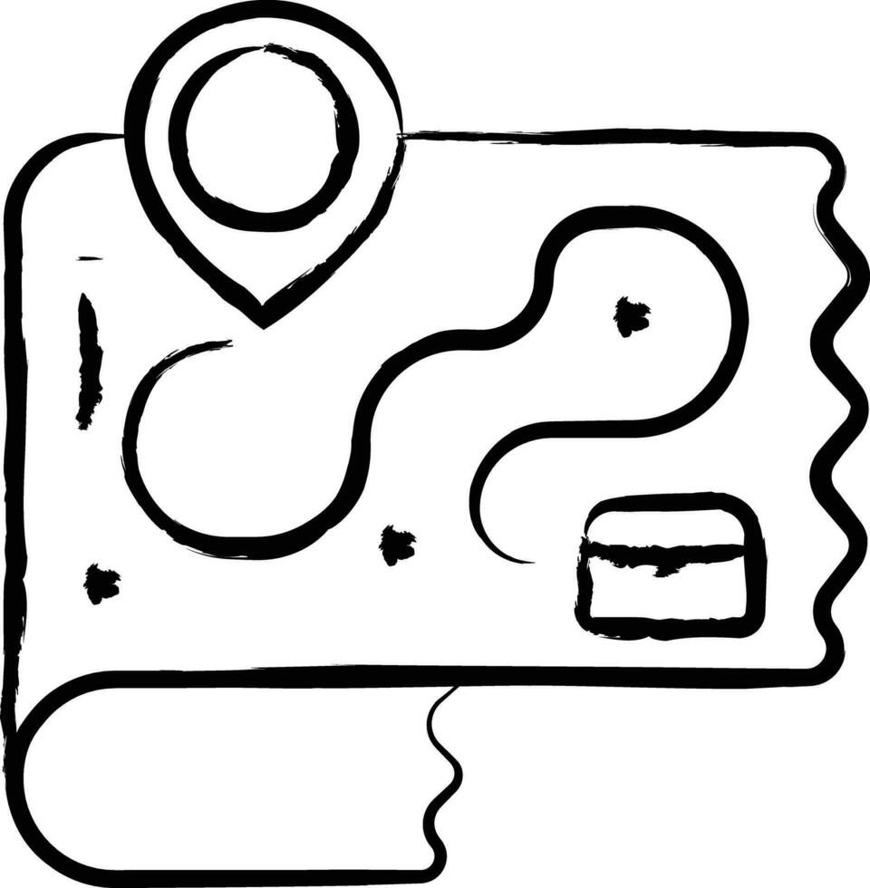 Map hand drawn vector illustration