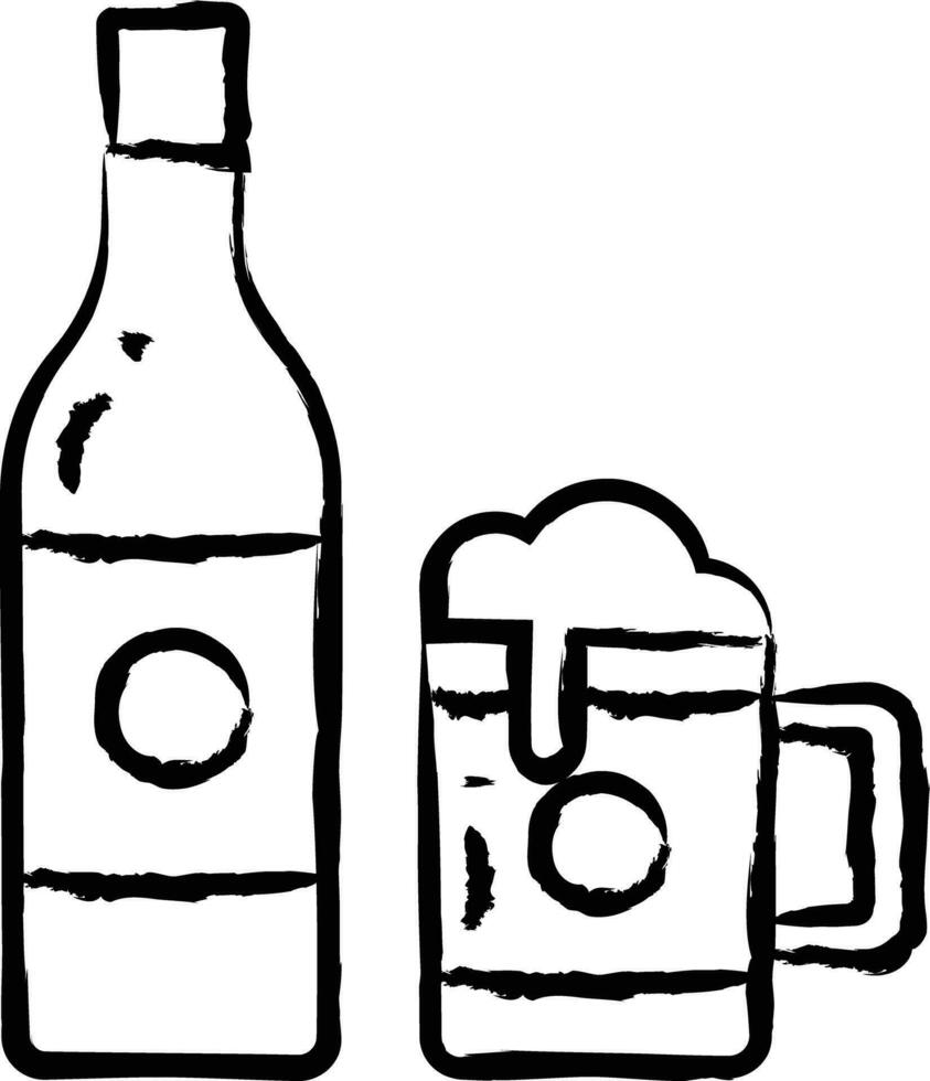 Beer hand drawn vector illustration