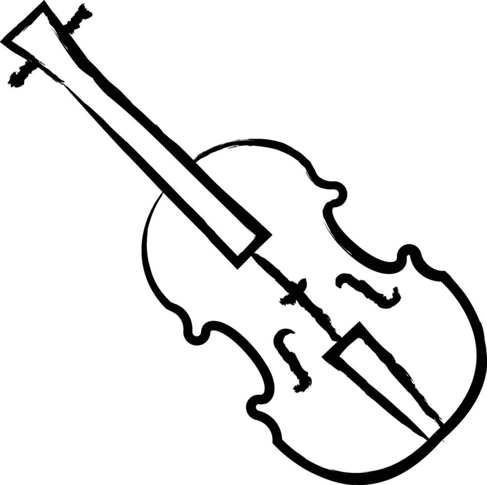 violín mano dibujado vector ilustración