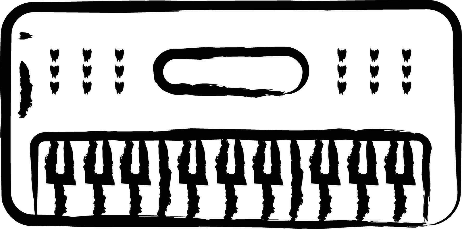 Synthesizer  hand drawn vector illustration