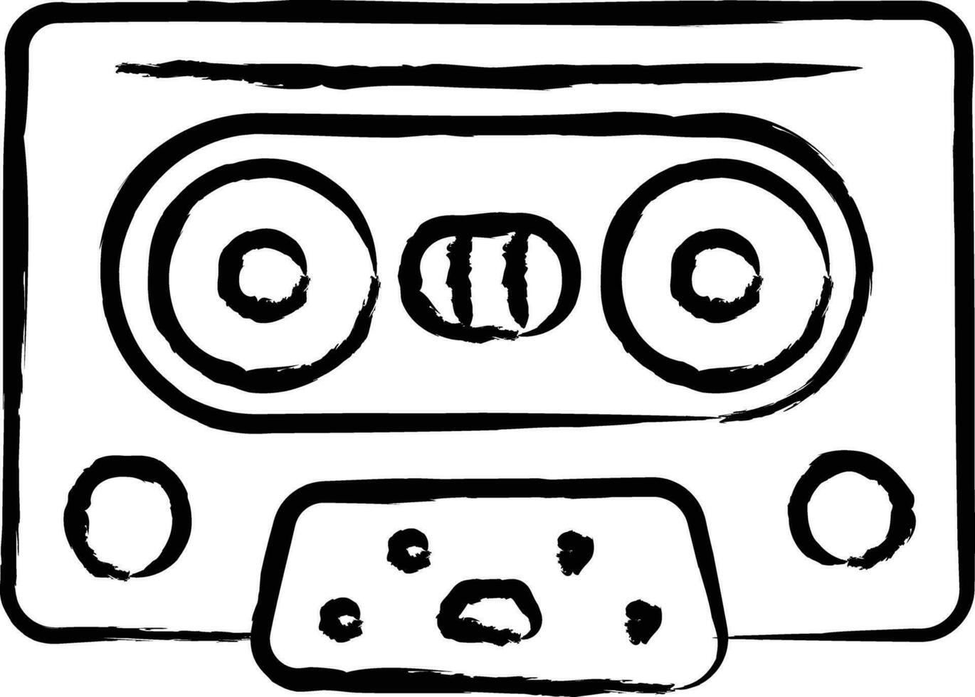 Cassette hand drawn vector illustration