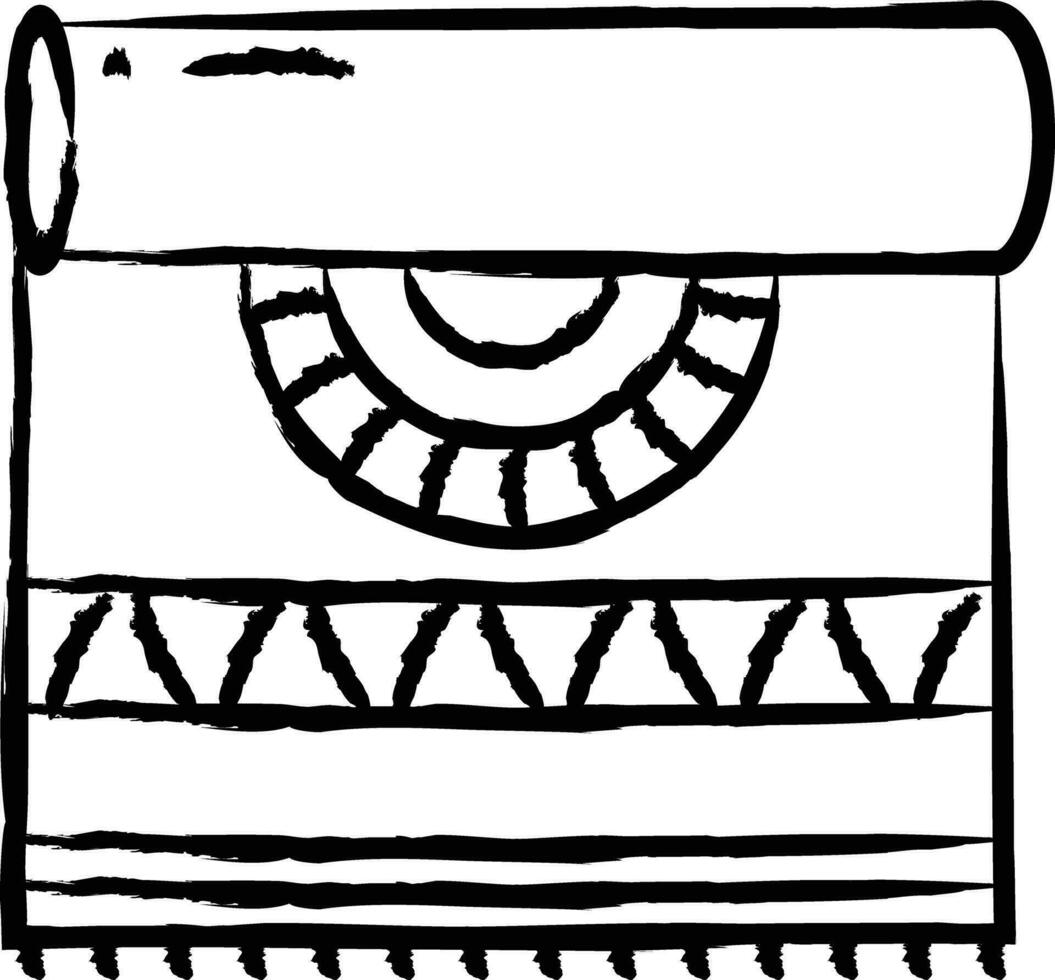 Carpet hand drawn vector illustration