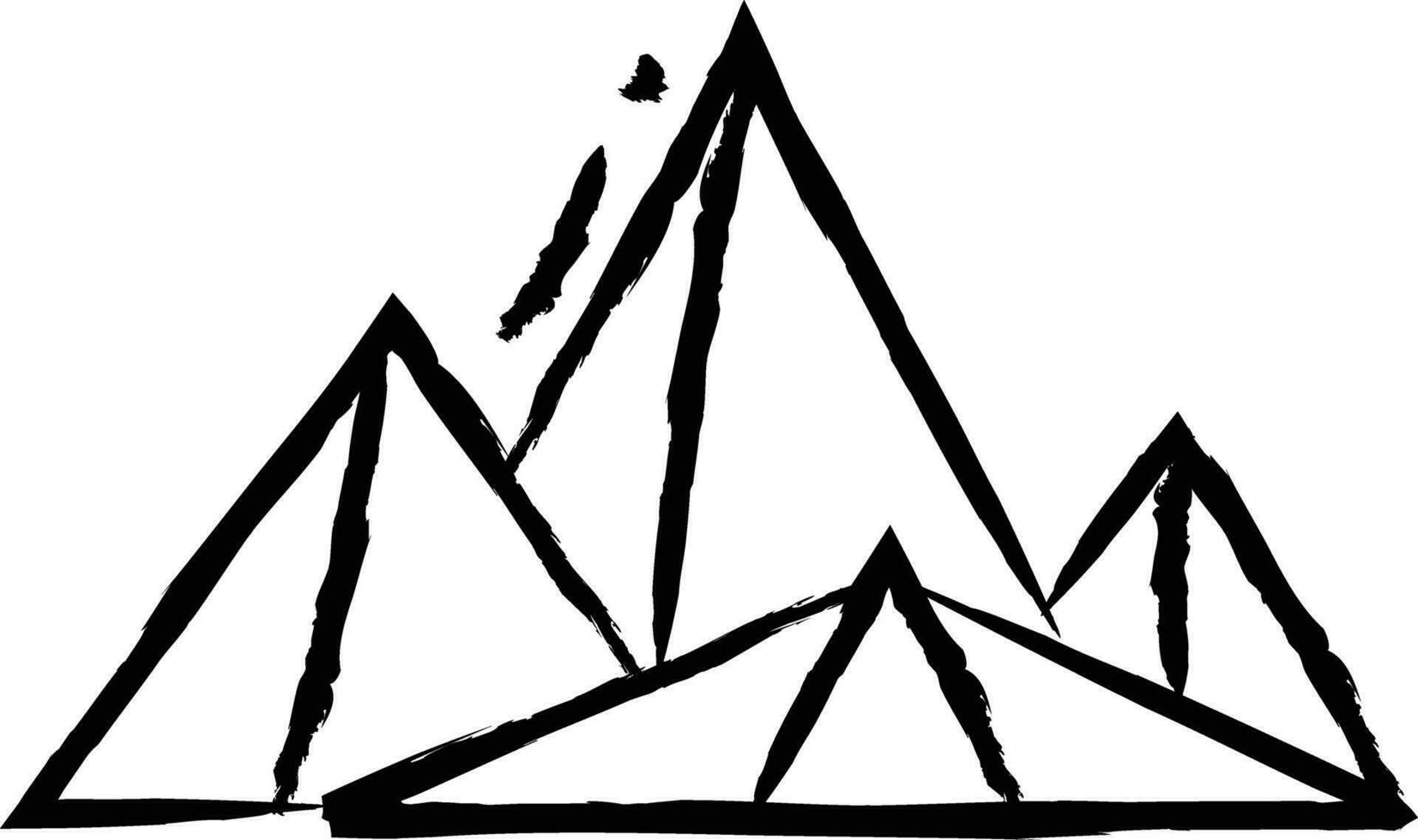 mountain ice hand drawn vector illustration