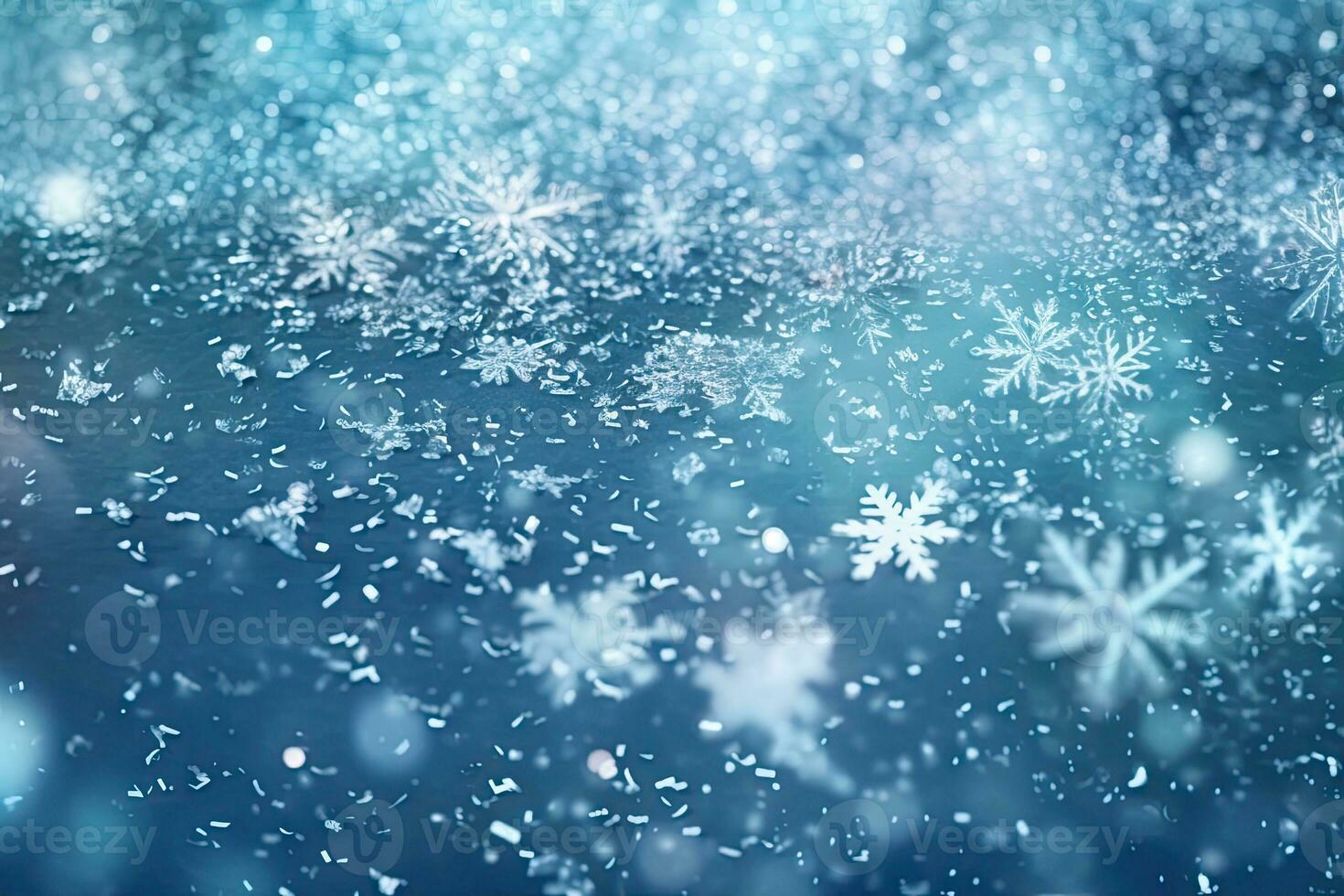 AI generated Natural winter christmas background with blue sky photo