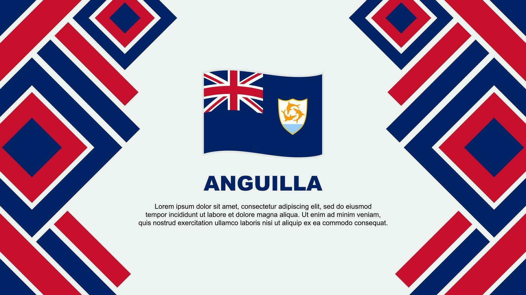Anguilla Flag Abstract Background Design Template. Anguilla Independence Day Banner Wallpaper Vector Illustration. Anguilla