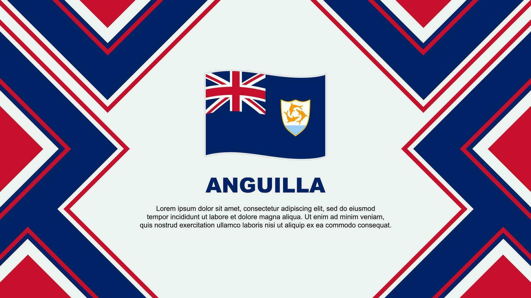 Anguilla Flag Abstract Background Design Template. Anguilla Independence Day Banner Wallpaper Vector Illustration. Anguilla Vector