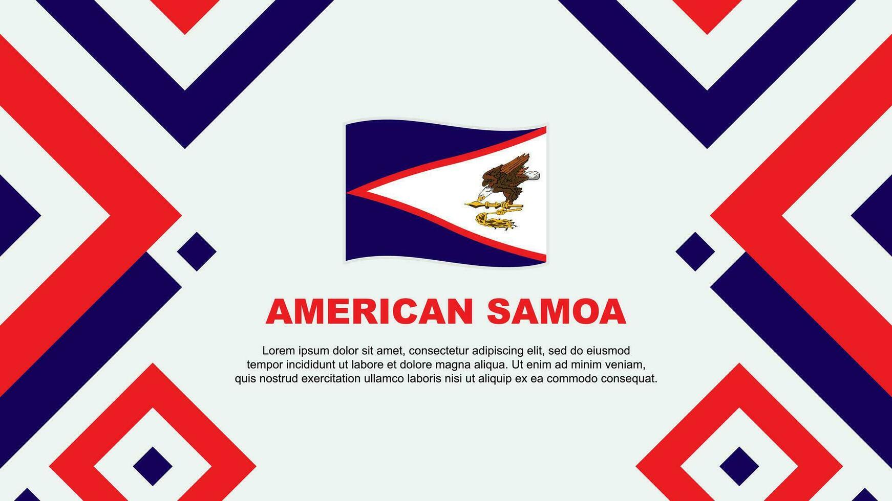 American Samoa Flag Abstract Background Design Template. American Samoa Independence Day Banner Wallpaper Vector Illustration. American Samoa Template