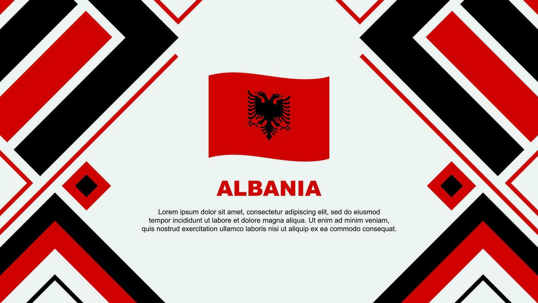 Albania Flag Abstract Background Design Template. Albania Independence Day Banner Wallpaper Vector Illustration. Albania Flag