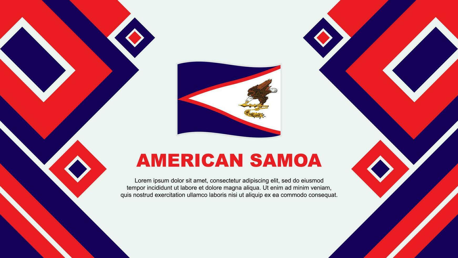 American Samoa Flag Abstract Background Design Template. American Samoa Independence Day Banner Wallpaper Vector Illustration. American Samoa Cartoon