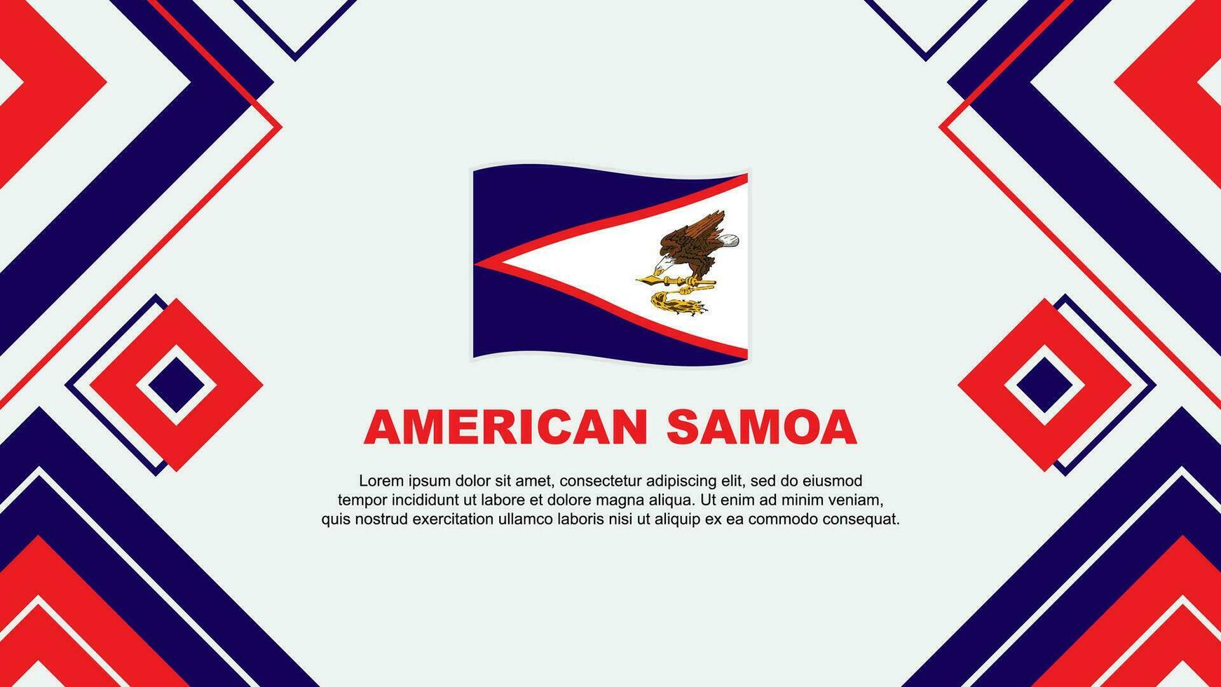 American Samoa Flag Abstract Background Design Template. American Samoa Independence Day Banner Wallpaper Vector Illustration. American Samoa Background