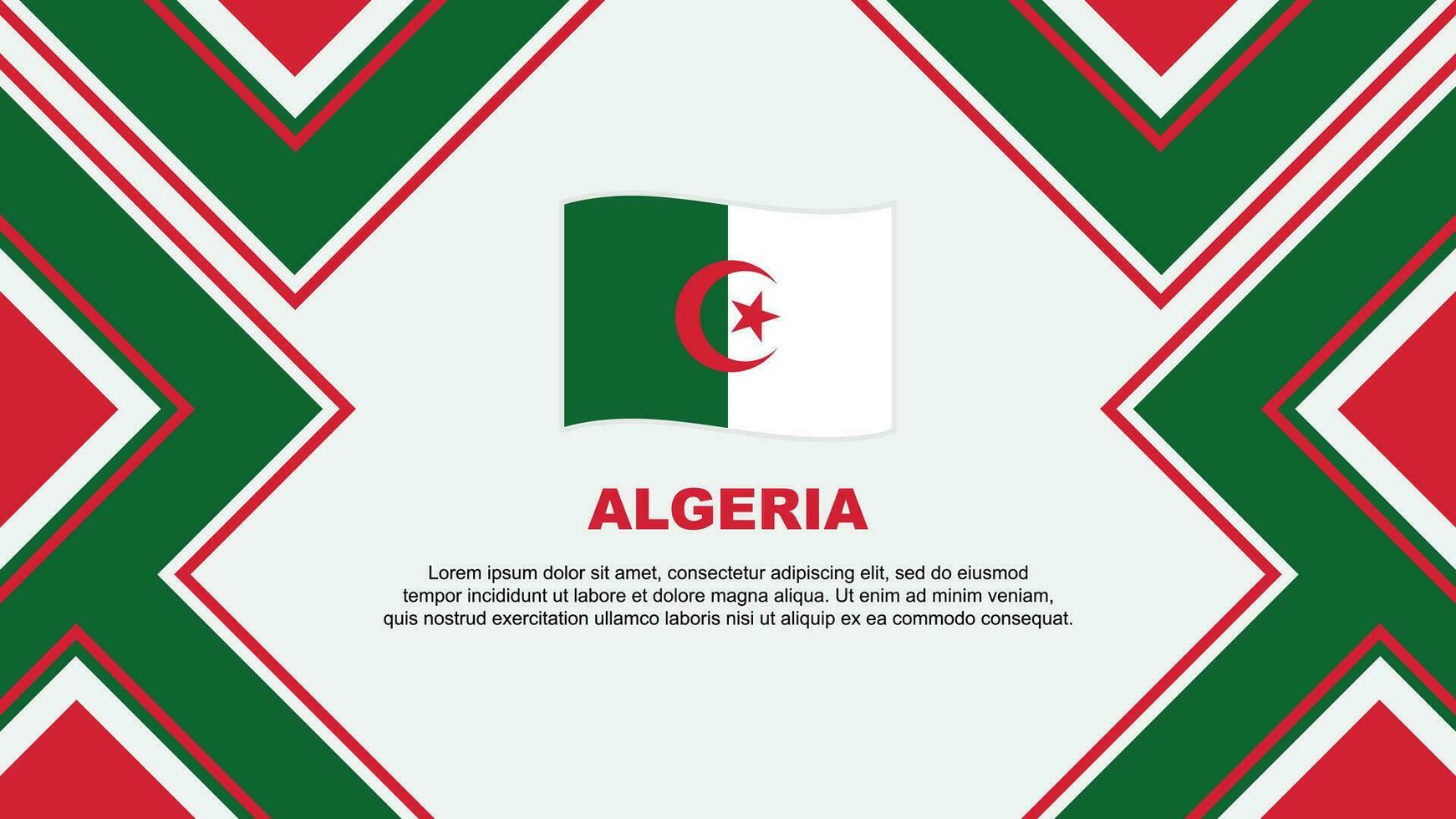 Algeria Flag Abstract Background Design Template. Algeria Independence Day Banner Wallpaper Vector Illustration. Algeria Vector