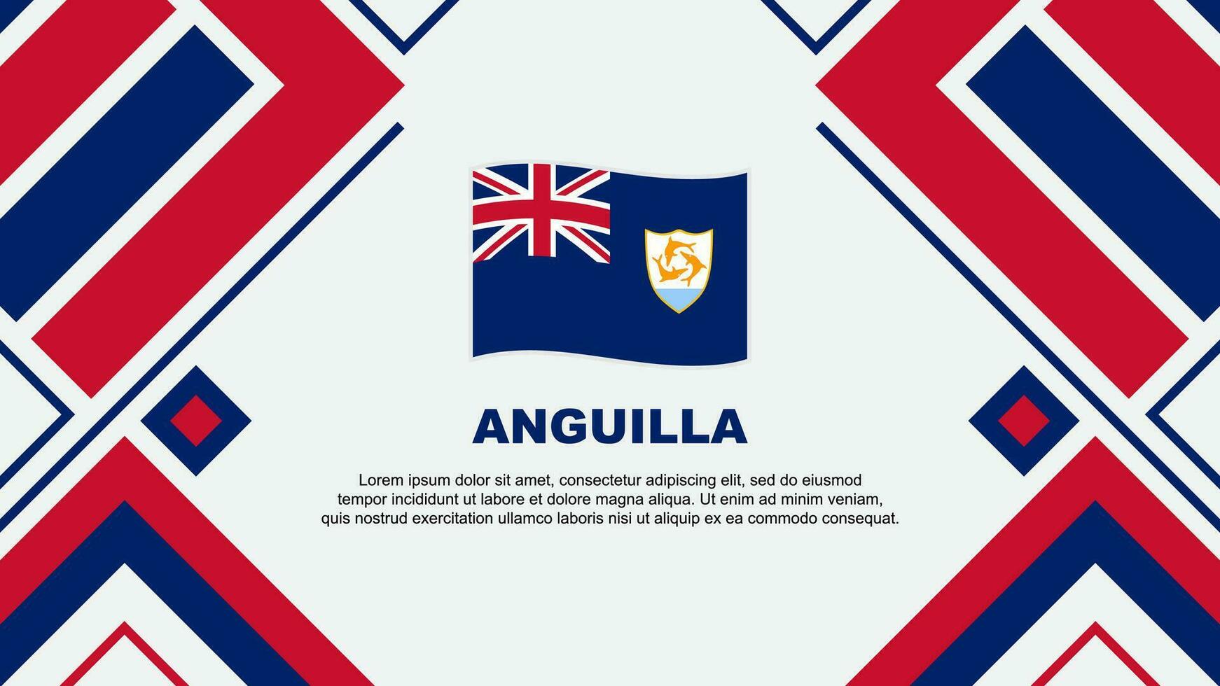 anguila bandera resumen antecedentes diseño modelo. anguila independencia día bandera fondo de pantalla vector ilustración. anguila bandera