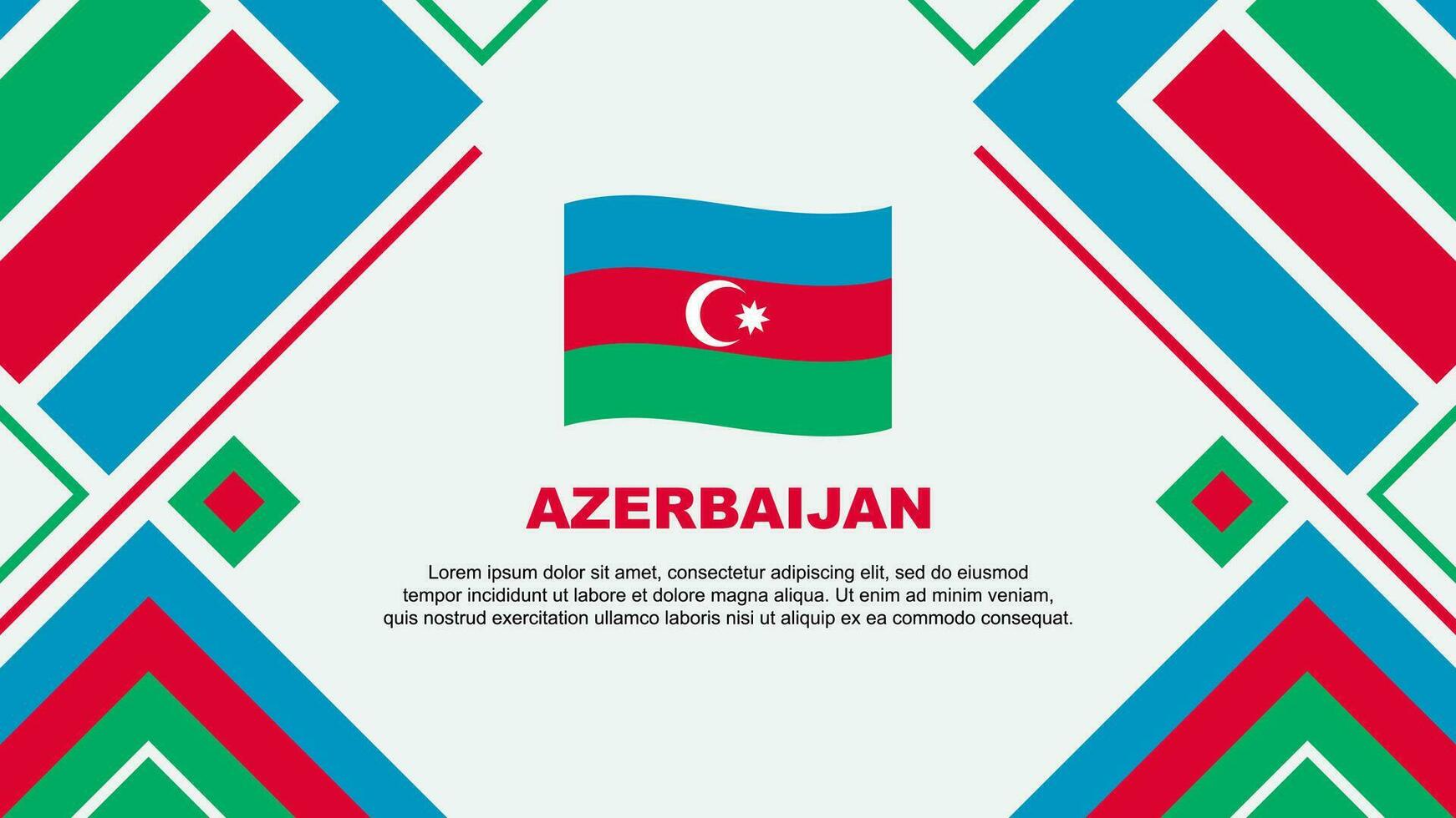 Azerbaijan Flag Abstract Background Design Template. Azerbaijan Independence Day Banner Wallpaper Vector Illustration. Azerbaijan Flag
