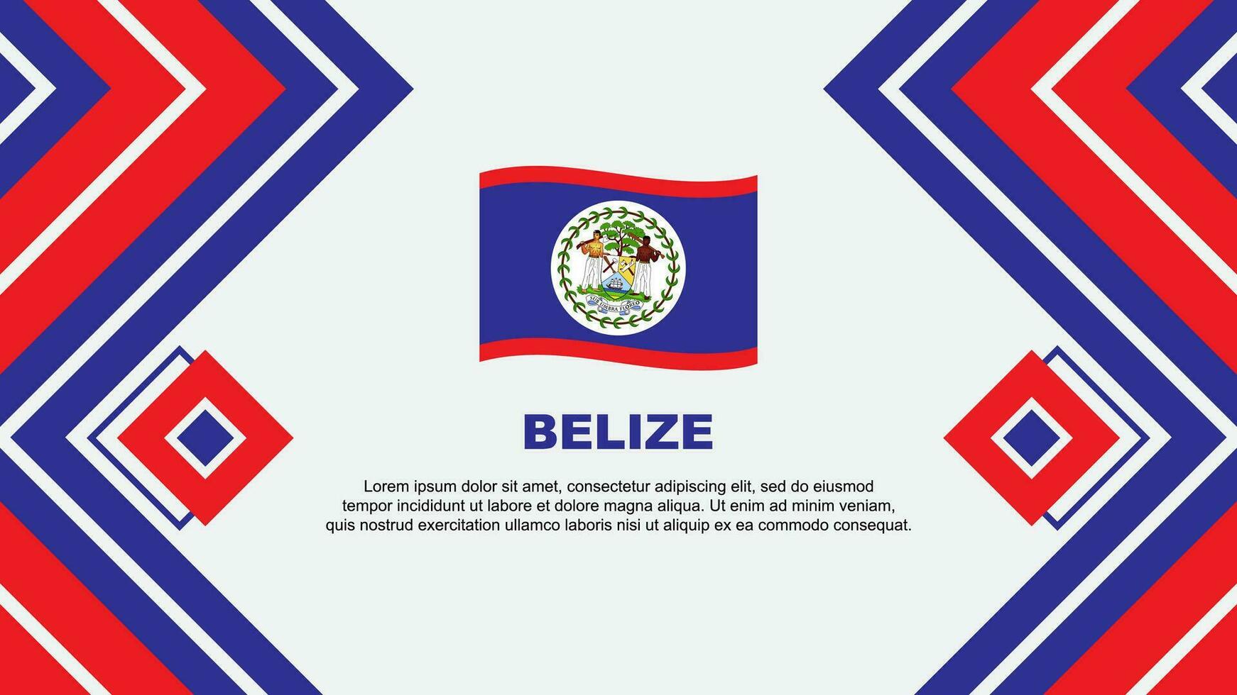 Belize Flag Abstract Background Design Template. Belize Independence Day Banner Wallpaper Vector Illustration. Belize Design