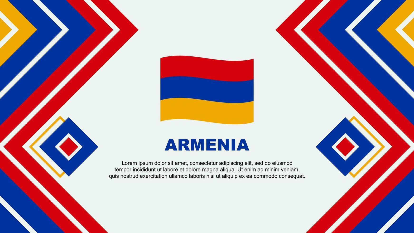 Armenia Flag Abstract Background Design Template. Armenia Independence Day Banner Wallpaper Vector Illustration. Armenia Design