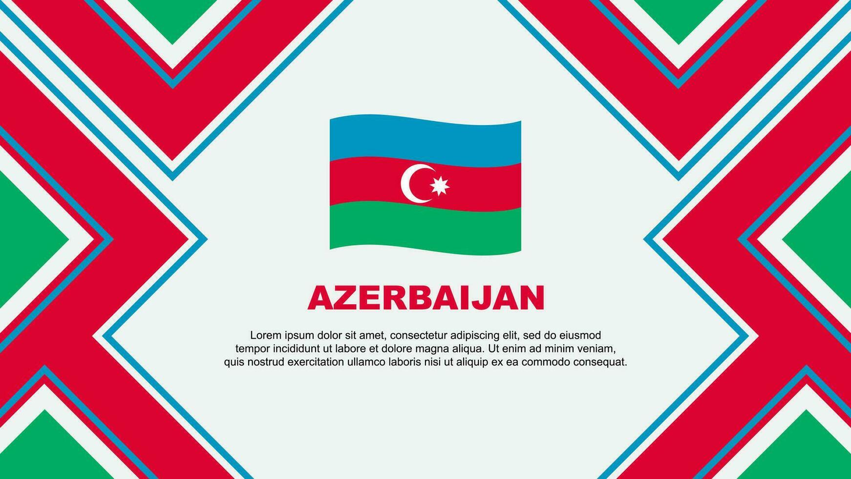 Azerbaijan Flag Abstract Background Design Template. Azerbaijan Independence Day Banner Wallpaper Vector Illustration. Azerbaijan Vector