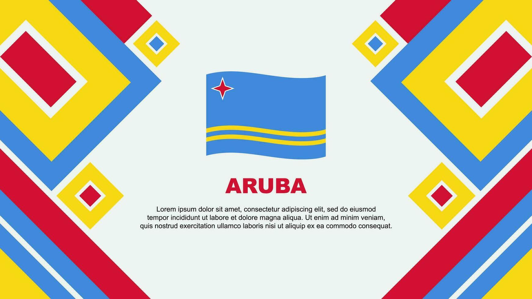 aruba bandera resumen antecedentes diseño modelo. aruba independencia día bandera fondo de pantalla vector ilustración. aruba dibujos animados