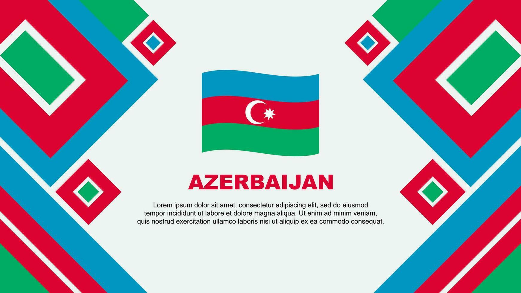 Azerbaijan Flag Abstract Background Design Template. Azerbaijan Independence Day Banner Wallpaper Vector Illustration. Azerbaijan Cartoon