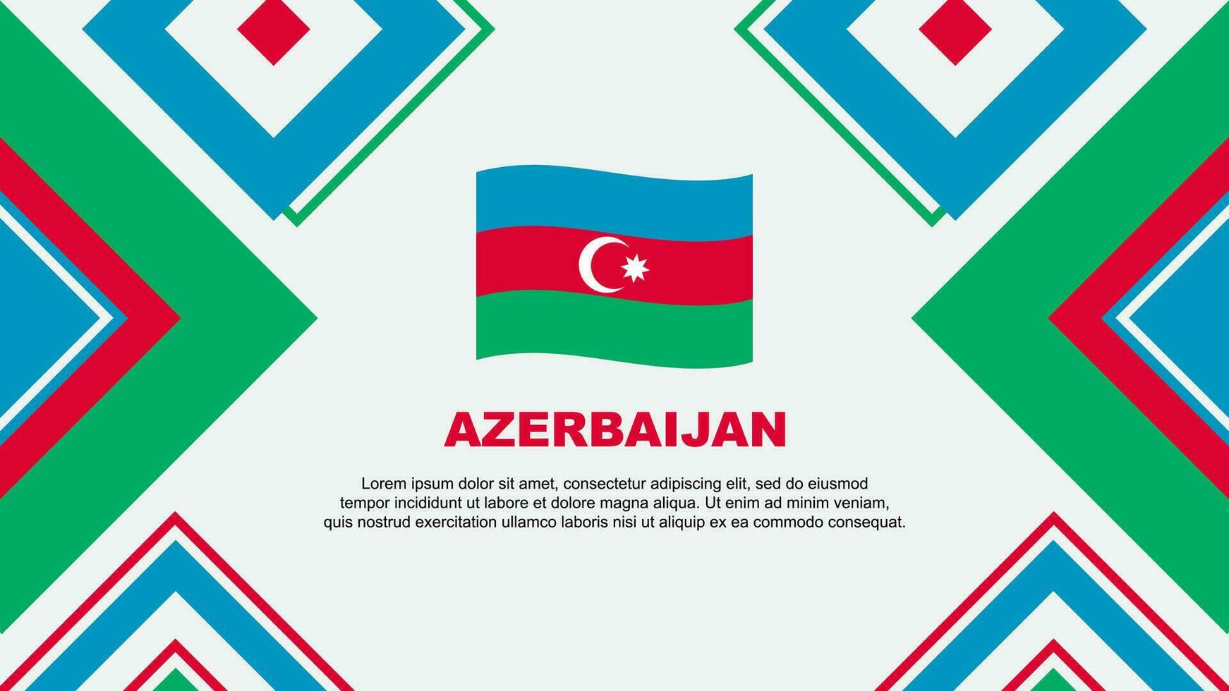 Azerbaijan Flag Abstract Background Design Template. Azerbaijan Independence Day Banner Wallpaper Vector Illustration. Azerbaijan Independence Day