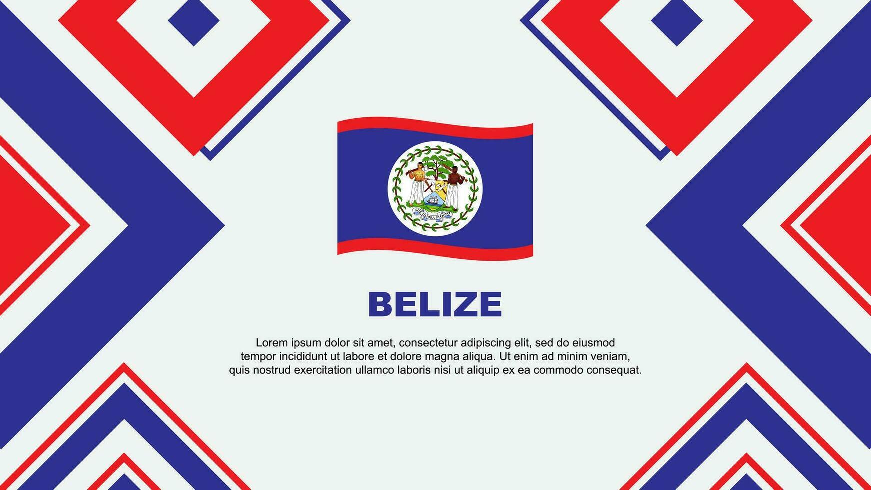 Belize Flag Abstract Background Design Template. Belize Independence Day Banner Wallpaper Vector Illustration. Belize Independence Day