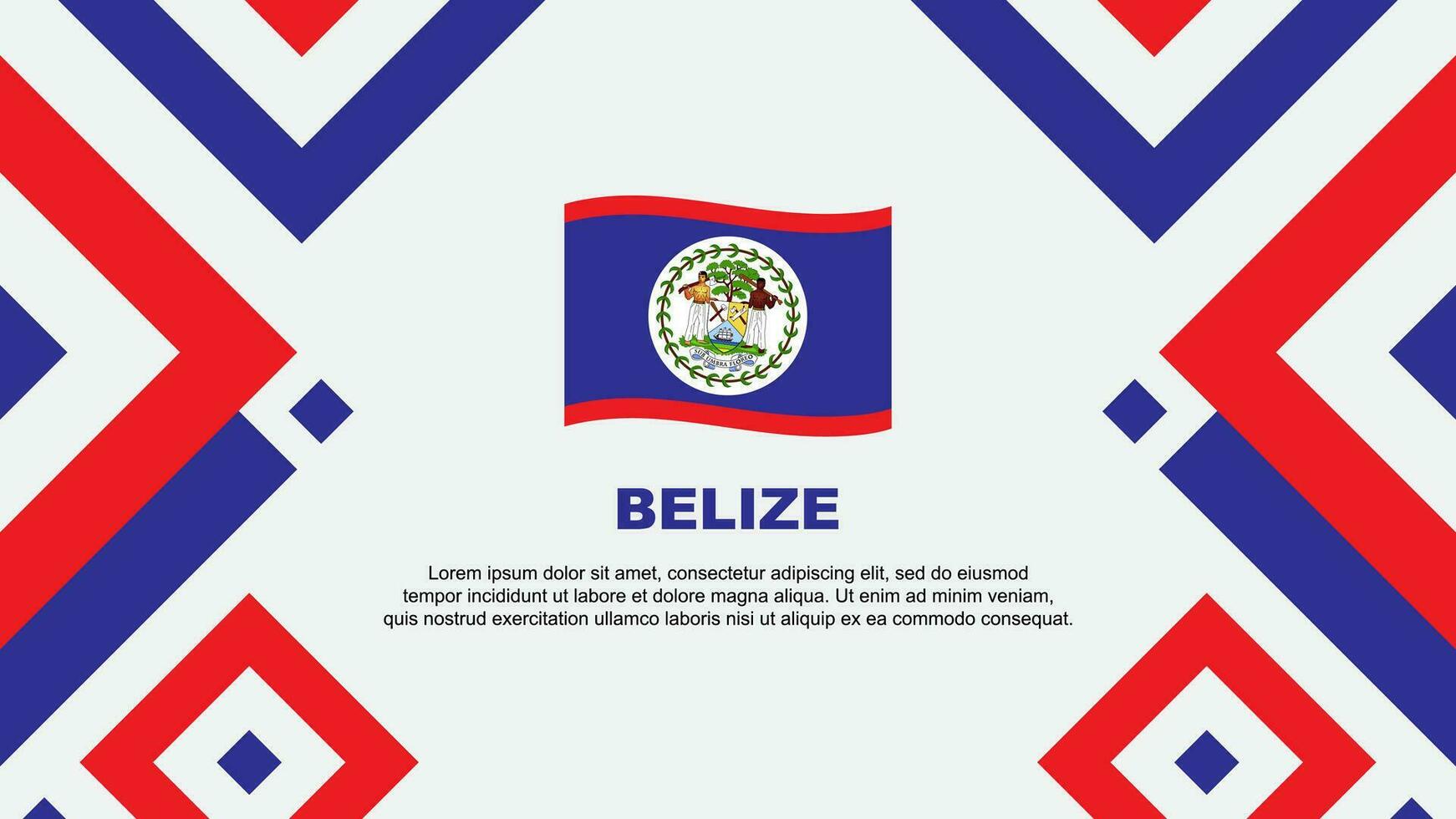 Belize Flag Abstract Background Design Template. Belize Independence Day Banner Wallpaper Vector Illustration. Belize Template