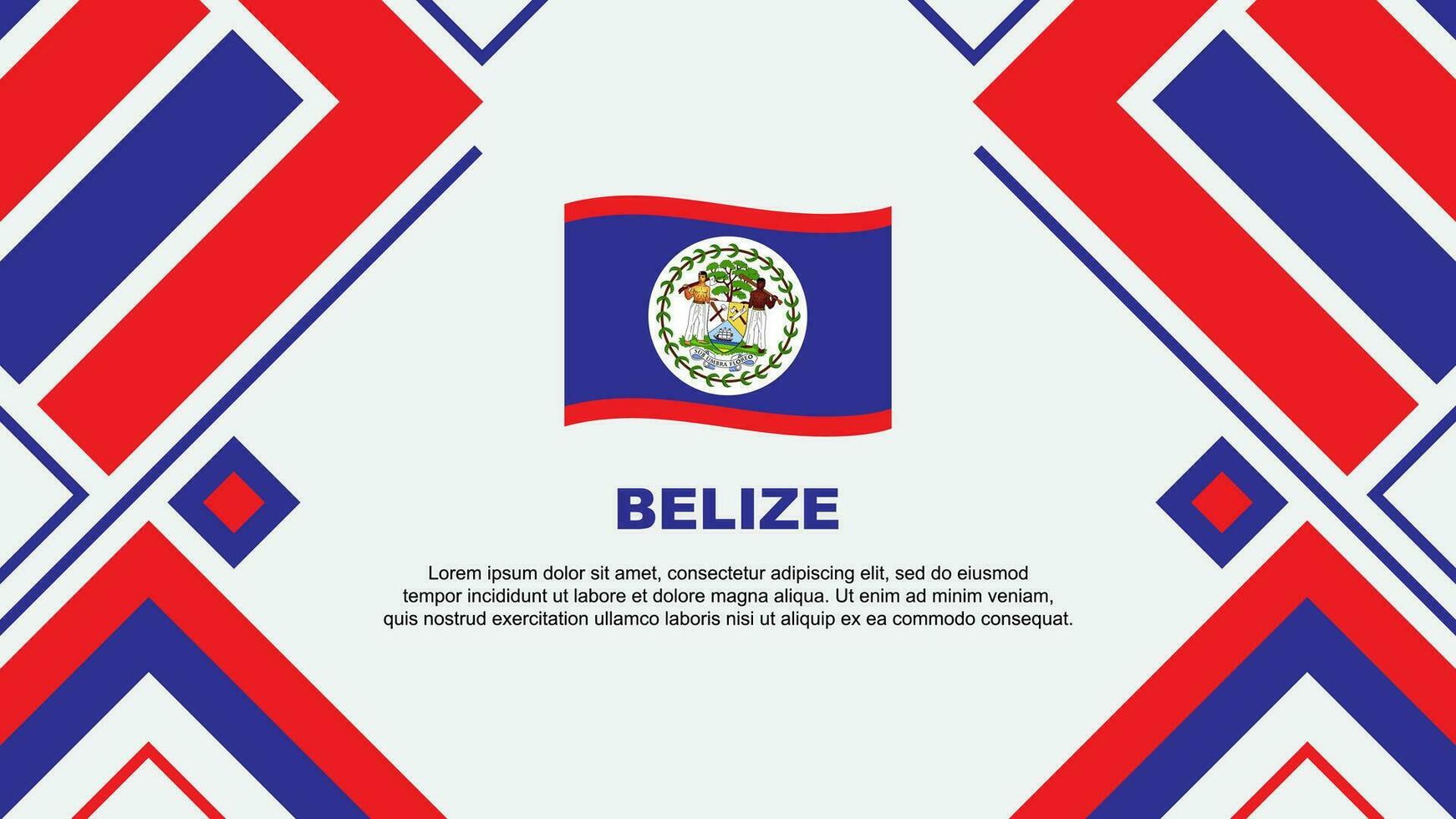 Belize Flag Abstract Background Design Template. Belize Independence Day Banner Wallpaper Vector Illustration. Belize Flag