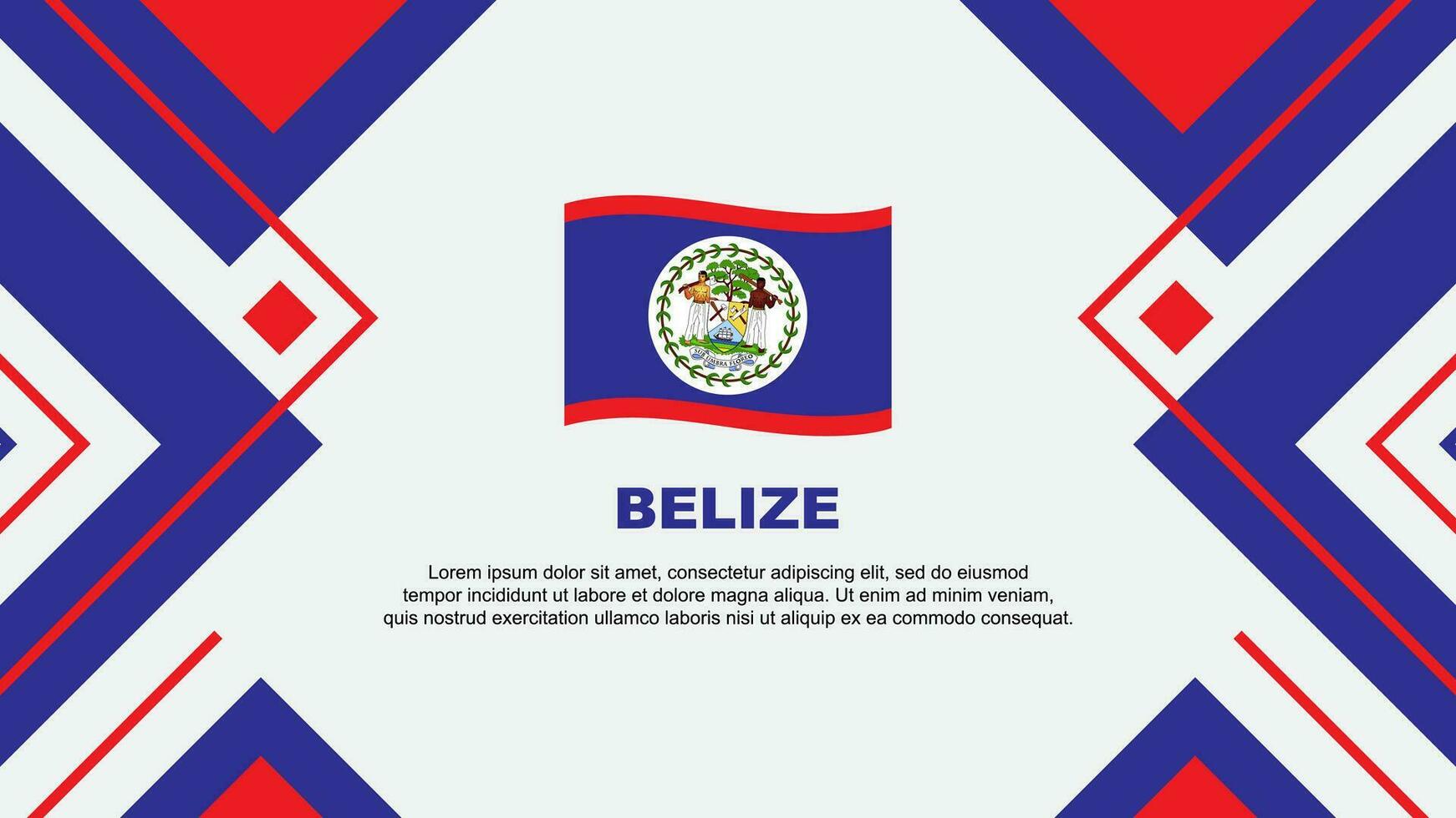 Belize Flag Abstract Background Design Template. Belize Independence Day Banner Wallpaper Vector Illustration. Belize Illustration
